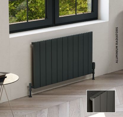 Allegro Aluminium radiator Horizontal Grey